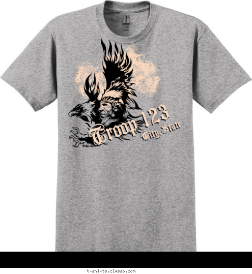 Your text here! City, State Troop 123 T-shirt Design SP4711