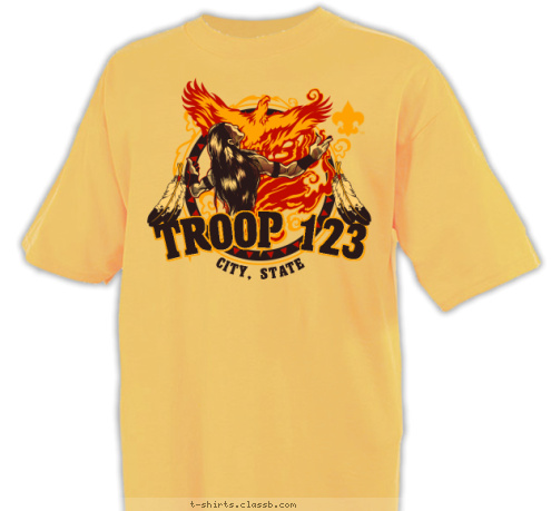 Your text here! ANYTOWN, USA TROOP 123 BOY SCOUTS OF AMERICA T-shirt Design SP4710