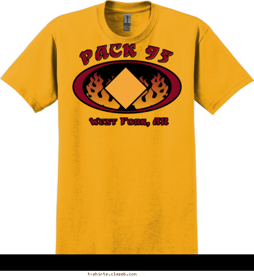 West Fork, AR PACK 95 T-shirt Design 