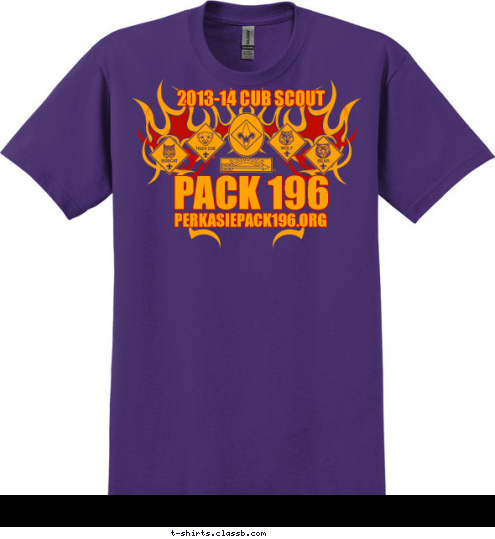 PERKASIEPACK196.ORG PACK 196 2013-14 CUB SCOUT T-shirt Design 