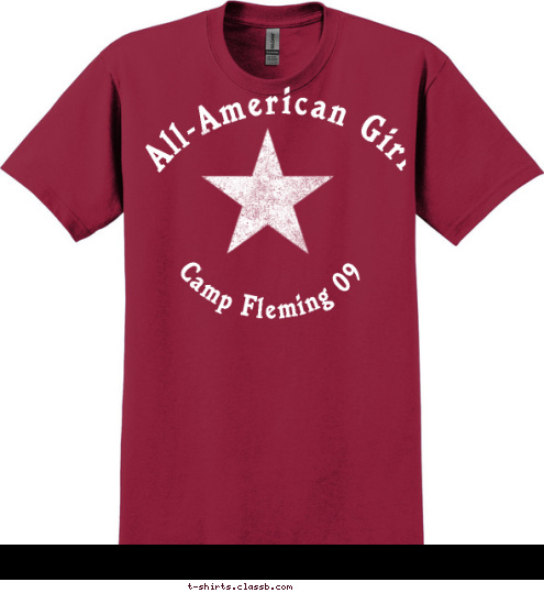 2009 1980 Camp Fleming 09 All-American Girl T-shirt Design 