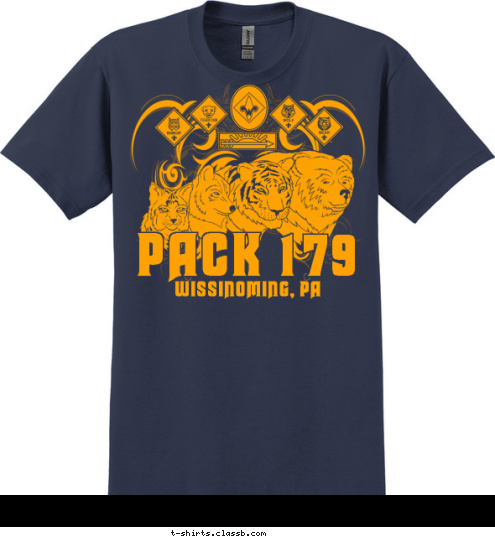 WISSINOMING, PA PACK 179 T-shirt Design 