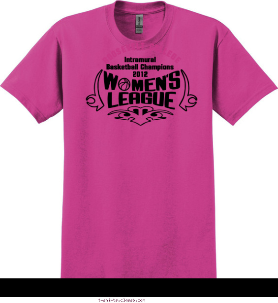 Collegiate Women's Basketball T-shirt Design