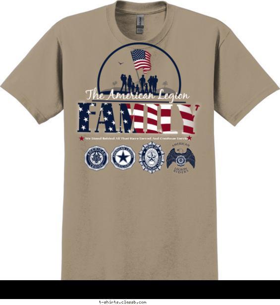 American Legion Family with Emblems T-shirt Design