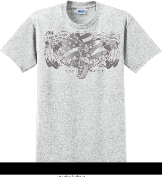 American Legion Riders Feathers T-shirt Design