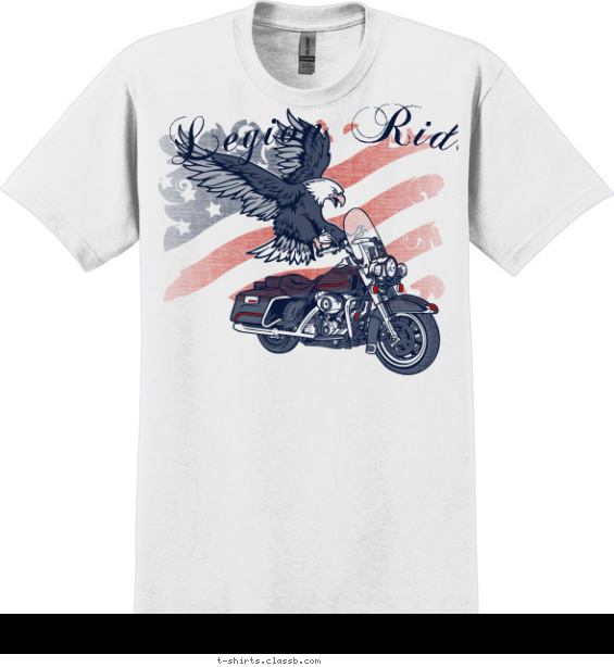 Eagle Riding Motorcycle T-shirt Design