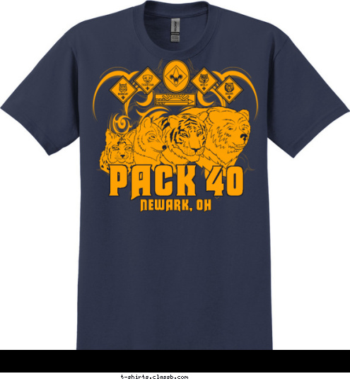 NEWARK, OH PACK 40 T-shirt Design 