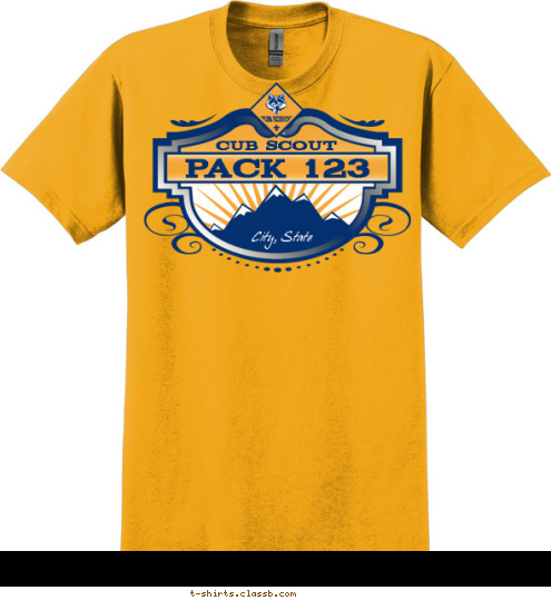 City, State PACK 123 CUB SCOUT T-shirt Design SP3569