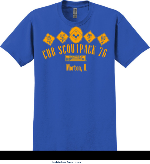 PACK 76 Morton, IL CUB SCOUT T-shirt Design 