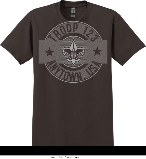 ANYTOWN, USA TROOP 123 T-shirt Design SP3671