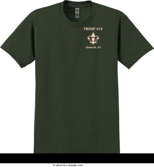 Llanerch, PA TROOP 434 1939 - 2014 74th ANNIVERSARY LLANERCH, PA 434 TROOP T-shirt Design 