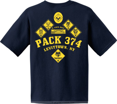 Pack
374 NEW YORK LEVITTOWN PACK 374 LEVITTOWN, NY DO YOUR BEST! T-shirt Design 