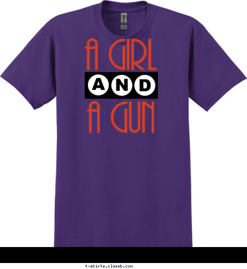 Conference 2014 Caddo Mills Chapter D N A a girl a gun T-shirt Design 