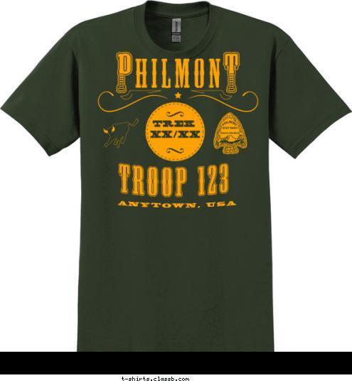 New Text Troop ANYTOWN, USA 123 TROOP OF AMERICA T-shirt Design SP3785