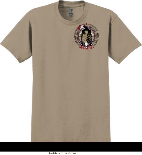 Your text here! CITY, STATE BOY SCOUTS TROOP 123 T-shirt Design SP3827