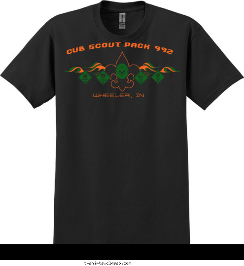 WHEELER, IN Cub Scout Pack 992 T-shirt Design 