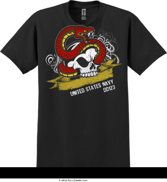 Snake in Skull T-shirt Design