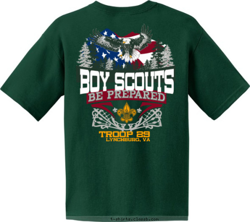 Lynchburg, VA Methodist Church Peakland United   BOY SCOUTS Lynchburg, VA TROOP 29 T-shirt Design 