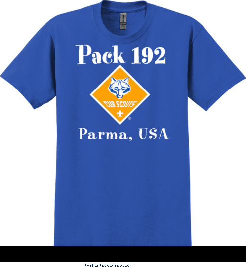 Pack 192 Parma, USA T-shirt Design 