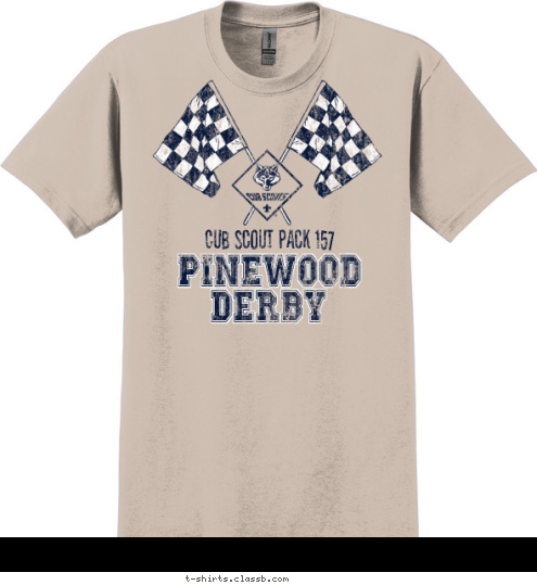 DERBY DERBY PINEWOOD Cub Scout Pack 157 Cub Scout Pack 157 PINEWOOD T-shirt Design 