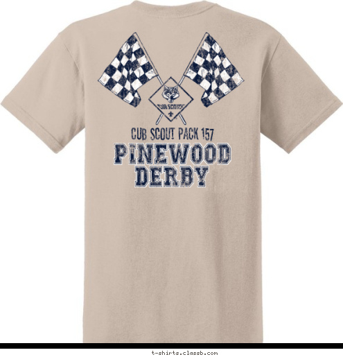 DERBY Cub Scout Pack 157 DERBY PINEWOOD PINEWOOD Cub Scout Pack 157 T-shirt Design 