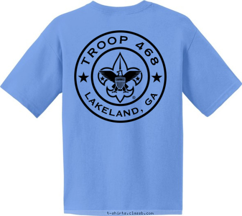 LAKELAND, GA  TROOP 468 ALAPAHA AREA COUNCIL  TROOP 468 T-shirt Design 