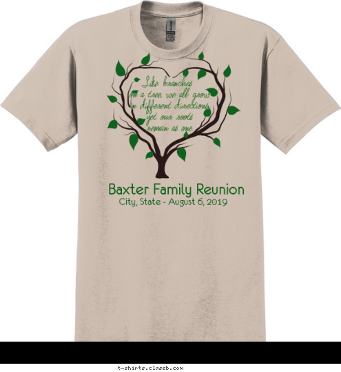 Owens and Respass Baxter Family Reunion City, State - August 6, 2017 T-shirt Design SP4799