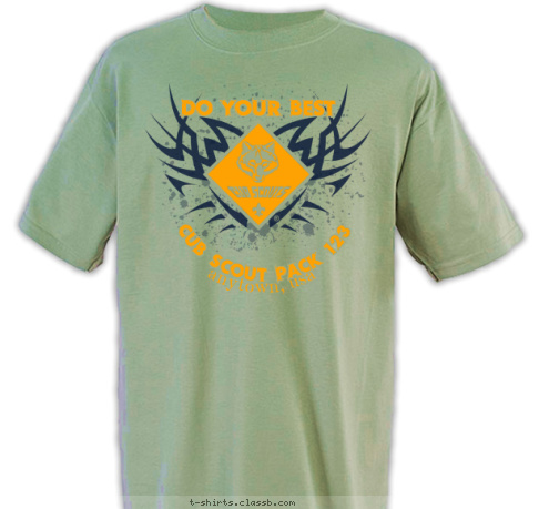 CUB SCOUT PACK 123 anytown, usa DO YOUR BEST T-shirt Design 