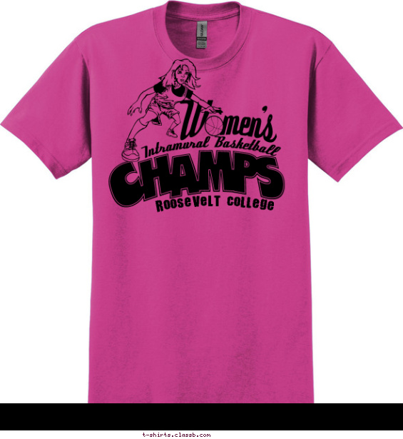 Women's Intramural Basketball Champions T-shirt Design