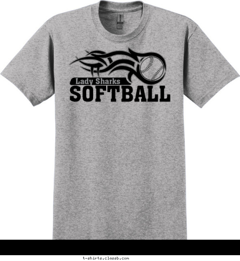 Lady Sharks  SOFTBALL T-shirt Design 