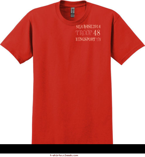 2014 BASE TN SEA Troop 48     Kingsport, TN BAHAMAS KINGSPORT 48 BASE TROOP SEA T-shirt Design 