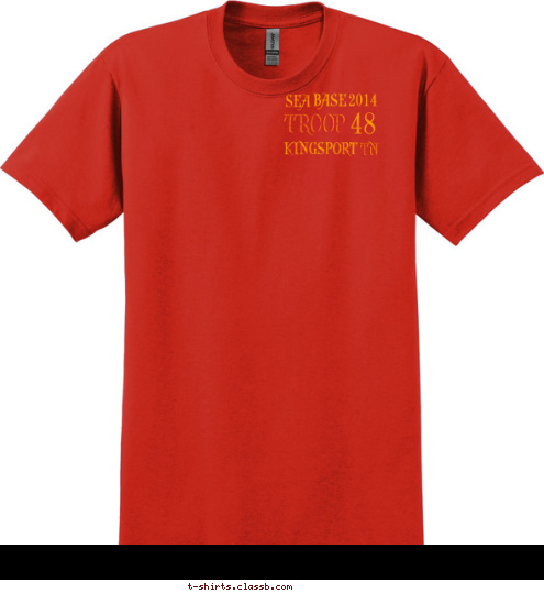 2014 BASE TN SEA Troop 48     Kingsport, TN BAHAMAS KINGSPORT 48 BASE TROOP SEA T-shirt Design 