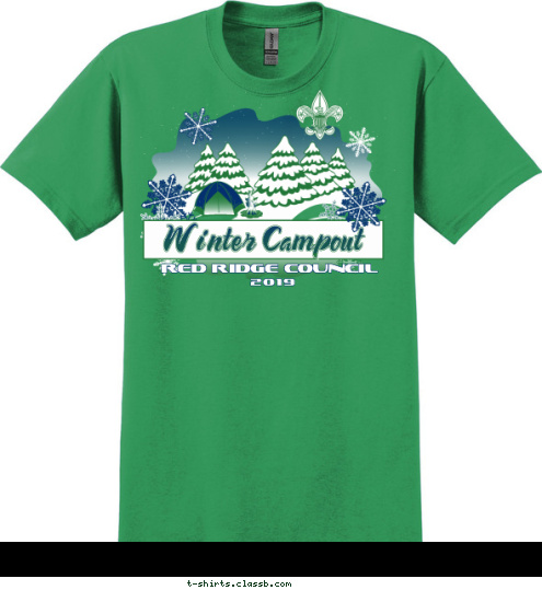 Your text here! 2015 RED RIDGE COUNCIL Winter Campout T-shirt Design SP4789