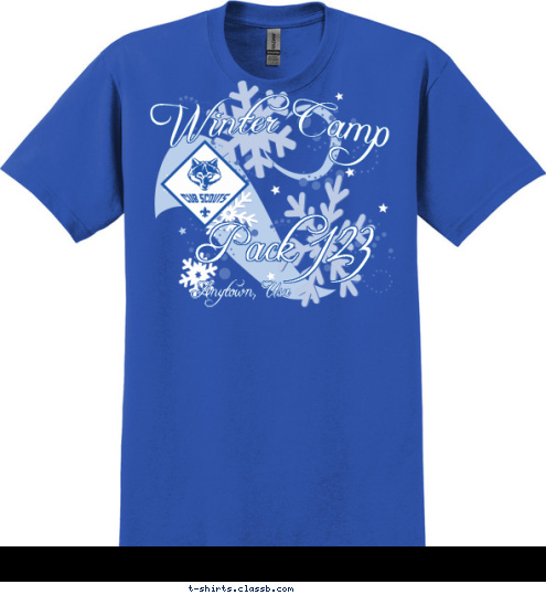 Anytown, Usa Pack 123 Winter Camp T-shirt Design SP4791