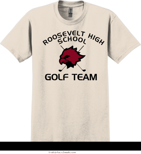 GOLF TEAM SCHOOL  ROOSEVELT HIGH  T-shirt Design sp1486 