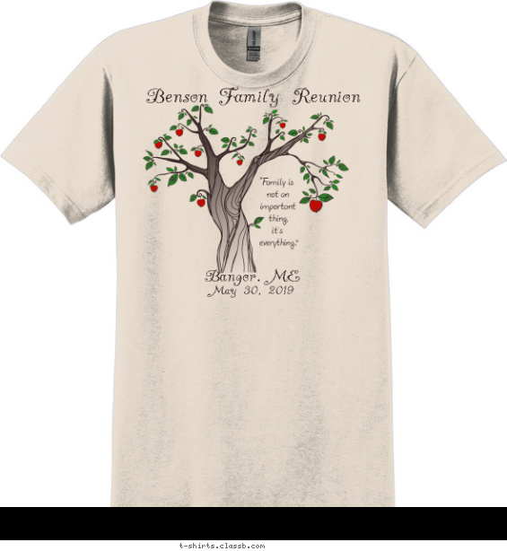 Family Apple Tree T-shirt Design