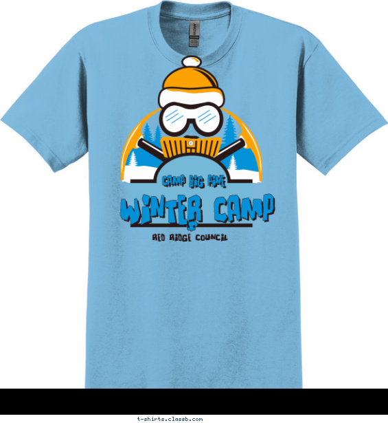 Winter Camp Snow Globe T-shirt Design