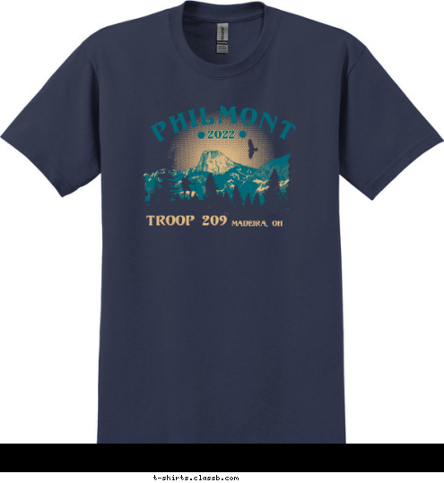 TROOP 123 CITY, STATE
 PHILMONT 2017 T-shirt Design SP4748