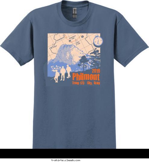 Troop 123 Anytown, USA Philmont 2017 T-shirt Design SP4749