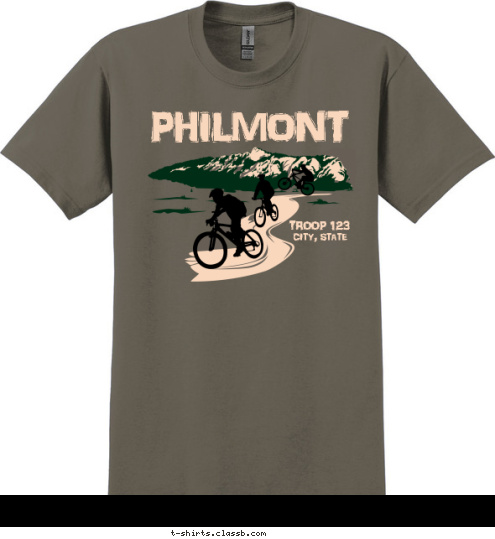 New Text ANYTOWN, USA TROOP 123 PHILMONT T-shirt Design SP4758