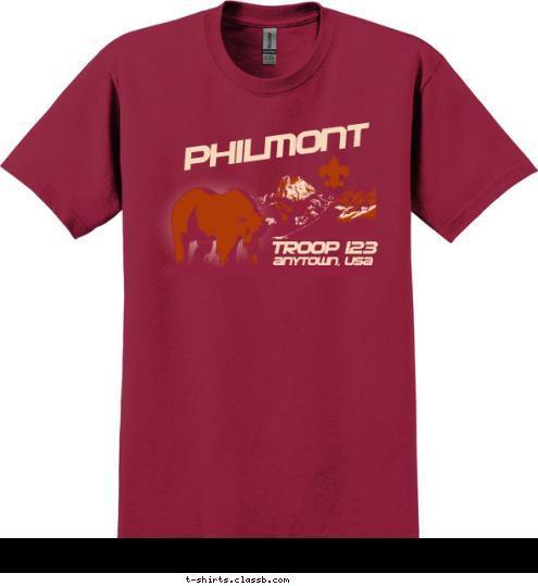 anytown, usa TROOP 123 PHILMONT T-shirt Design SP4762