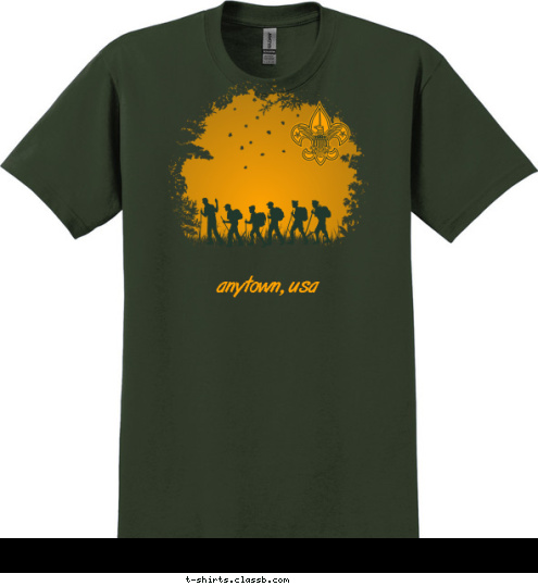 anytown, usa TROOP 123 T-shirt Design 