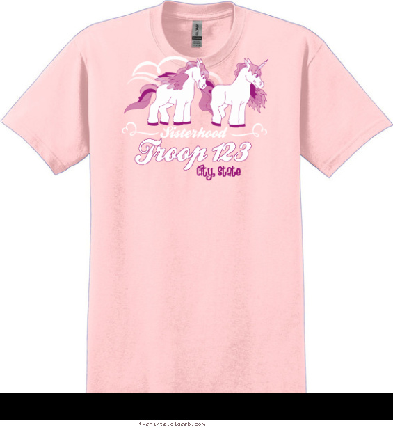 Unicorns and Sisterhood Shirt T-shirt Design