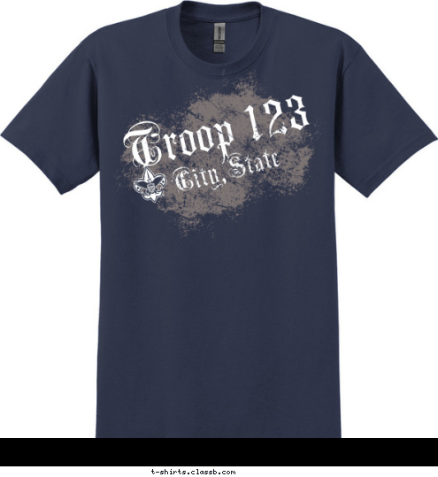 Your text here! Anytown, USA Troop 123 T-shirt Design SP4832