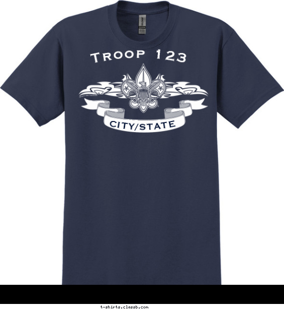 Troop Tribal and Ribbon T-shirt Design