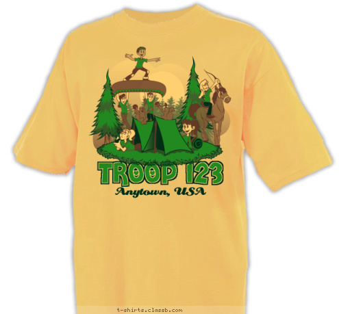 New Text New Text TROOP 123 Anytown, USA T-shirt Design SP4854