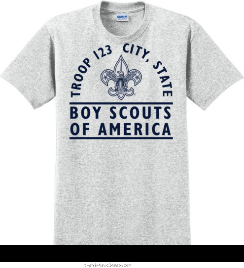 Your text here! TROOP 123  CITY, STATE T-shirt Design SP4841