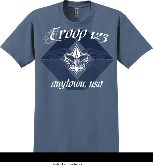 New Text Your text here! Troop 123 anytown, usa Troop 123 T-shirt Design SP4847