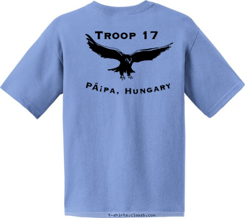 Papa Hungary Black Falcon Patrol TROOP 17 Troop 17 Pápa, Hungary T-shirt Design Troop 17, Papa, Hungary - Black Falcon Patrol