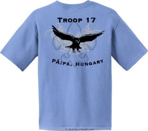 Black Falcons TROOP 17 Troop 17 Pápa, Hungary T-shirt Design Troop 17, Papa, Hungary - Basic